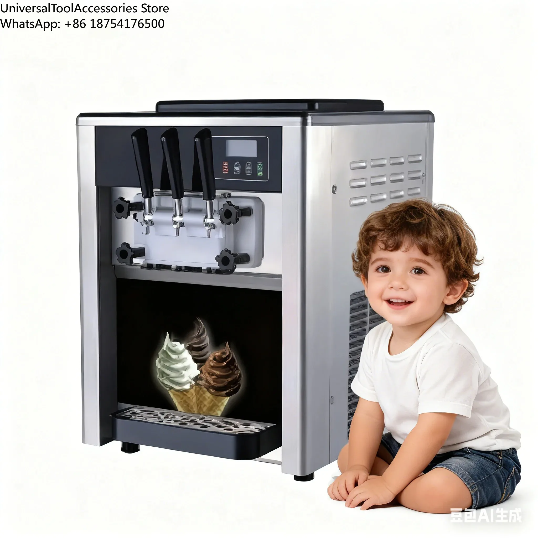 Spelor Commercial Soft Ice Cream Maker High-Quality Ice Cream Vending Machine for Business Use