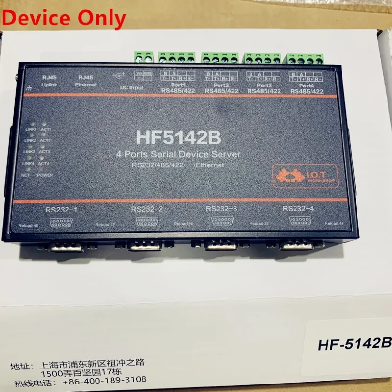 Hf5142b Rs232 , Rs485 , 4 Ports Rj45 Rs232/485/422 Serial To Ethernet Free Rtos Hf5142b