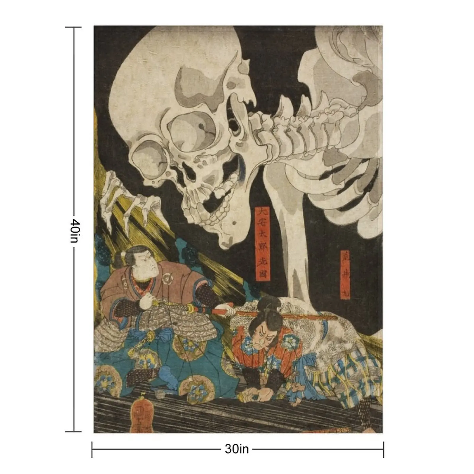 Mitsukuni Defying the Skeleton Spectre Invoked by Princess Takiyasha - Utagawa Kuniyoshi Throw Blanket Beautifuls Nap Blankets