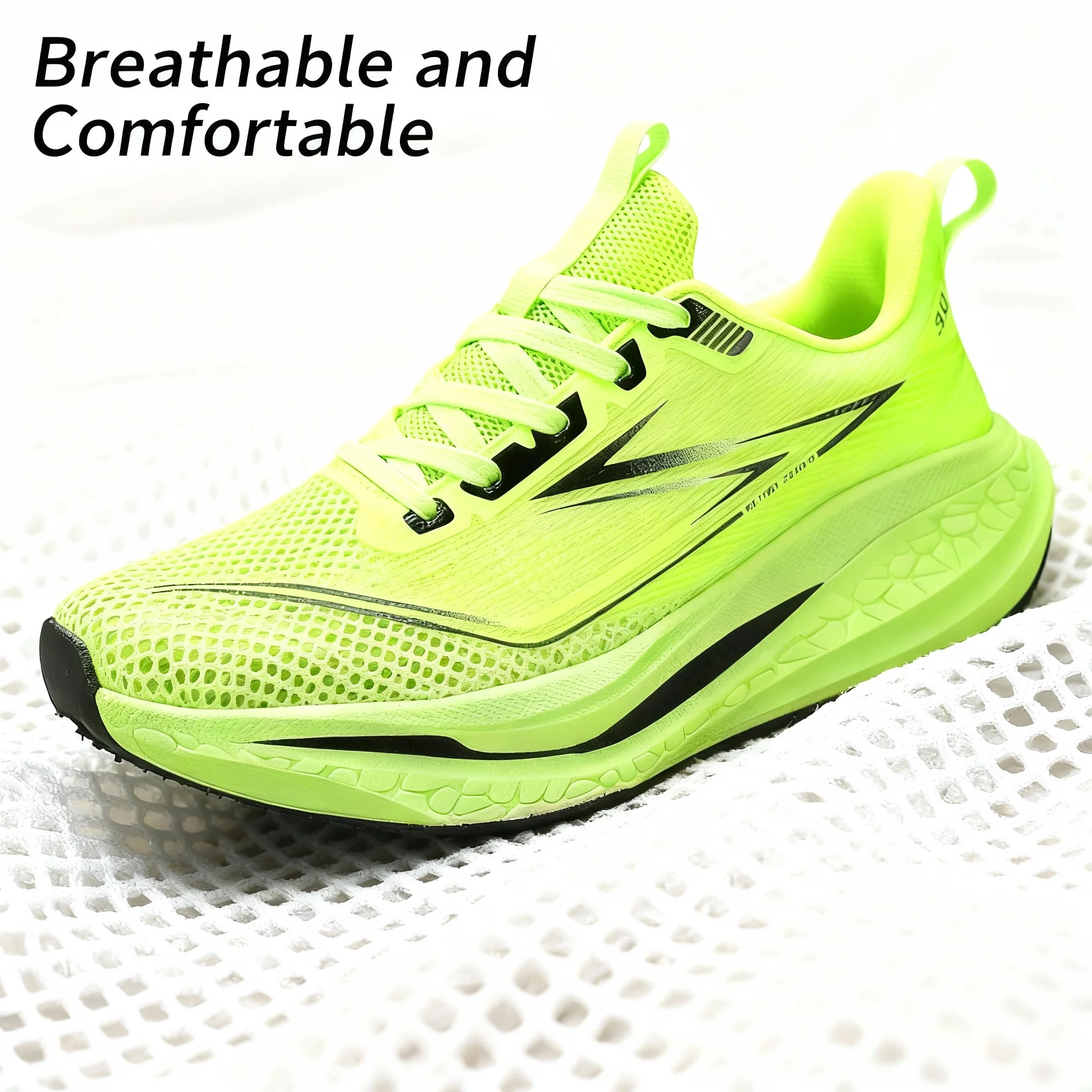 

High Elastic Cushioning Tech Running Shoes Breathable Anti-Slip Morning Night Running Pro Training Men Stable Support Women Ligh