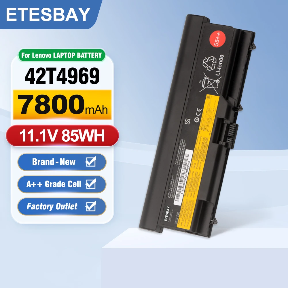 ETESBAY T410 55++ For Lenovo ThinkPad T510 T420 E40 E50 L410 L420 L421 L510 L512 L520 SL410 SL510 T520 Laptop Battery 57WH/85WH