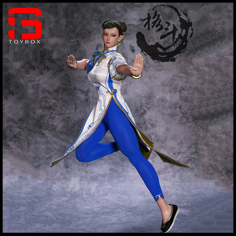 2025 Q2 PLAY TOY P026 1/6 Chunli Movable Eyes Action Figure 12'' Female Soldier Blue cheongsam Figurine Full Set Collectible Toy