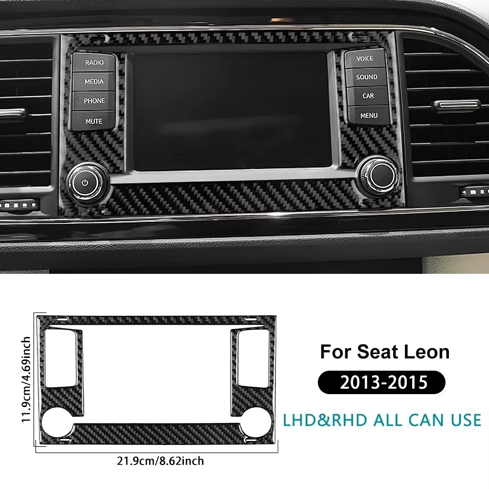 

Real Soft Carbon Fiber Sticker Car Central Control Screen Trim For Seat Leon 2013 2014 2015 2016 2017 2018 2019 2020 LHD RHD