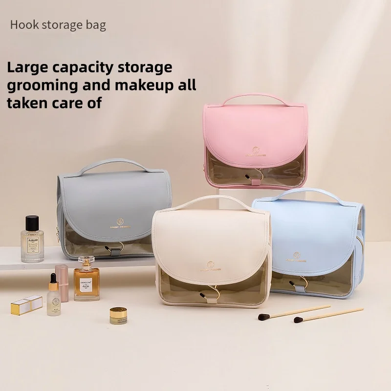 New large capacity portable high-end waterproof storage bag for washing and makeup portable dry wet separation storage bag