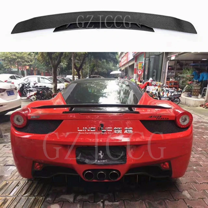 

For Ferrari 458 Coupe Convertible 2011 2012 2013 Car Styling Carbon Fiber Rear Roof Spoiler Tail Trunk Wing Decoration