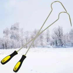 54CM Rubber handle Stainless steel Ice Fishing Spear Hook Tackle Suitable For Light/Heavyweight Fish Active Ice Fishing Gaff