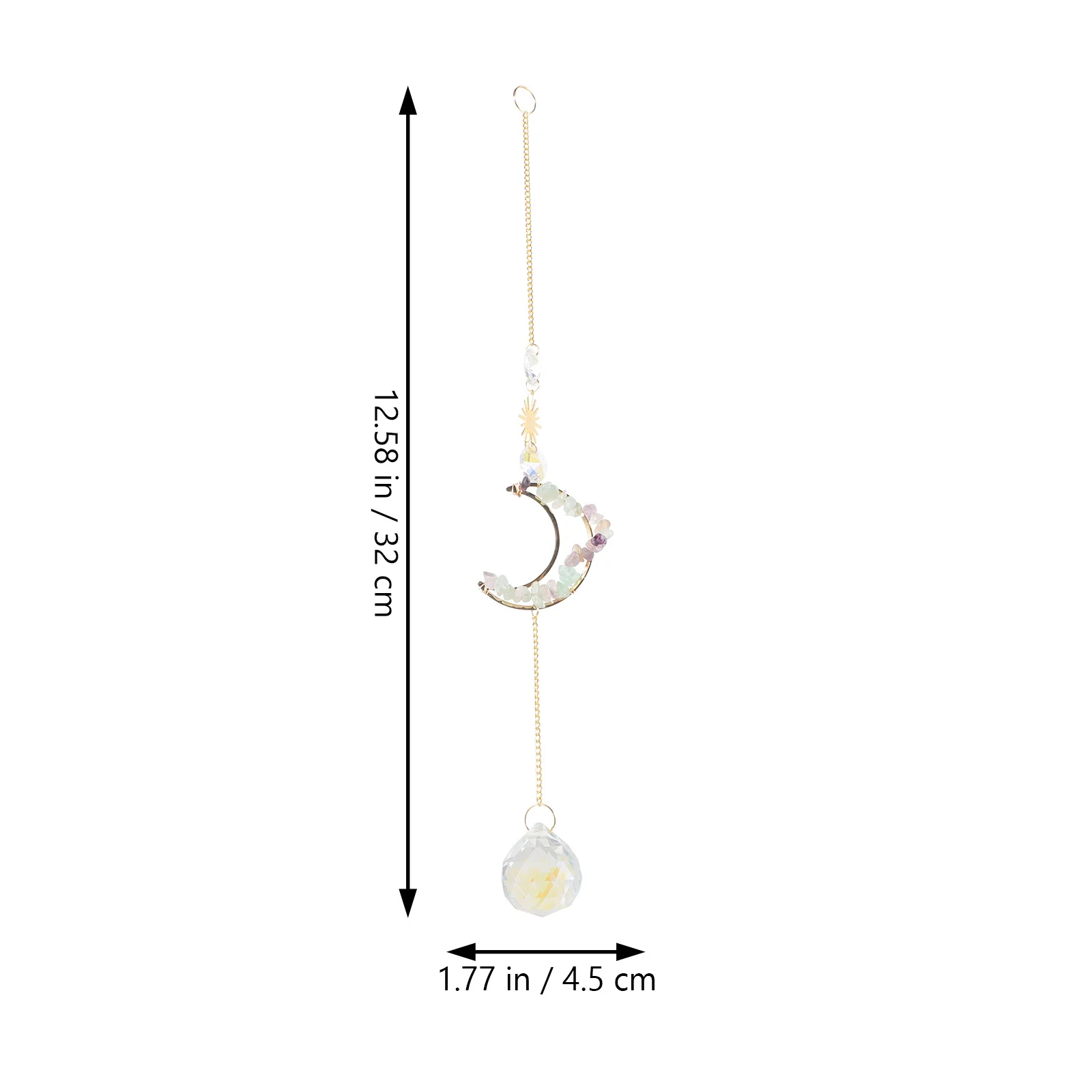 

Crystal Amethyst Rainbow Wind Chime Hanging Decoration for Wedding Party Home Office Delicate Crystal Sun Catcher Decor