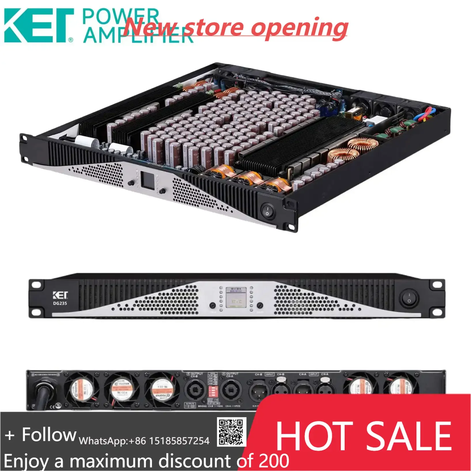 

Hot Selling Amplifier Audio Power Amplifier 2 Ohm 1U Class D Power Amplifier With Low Price
