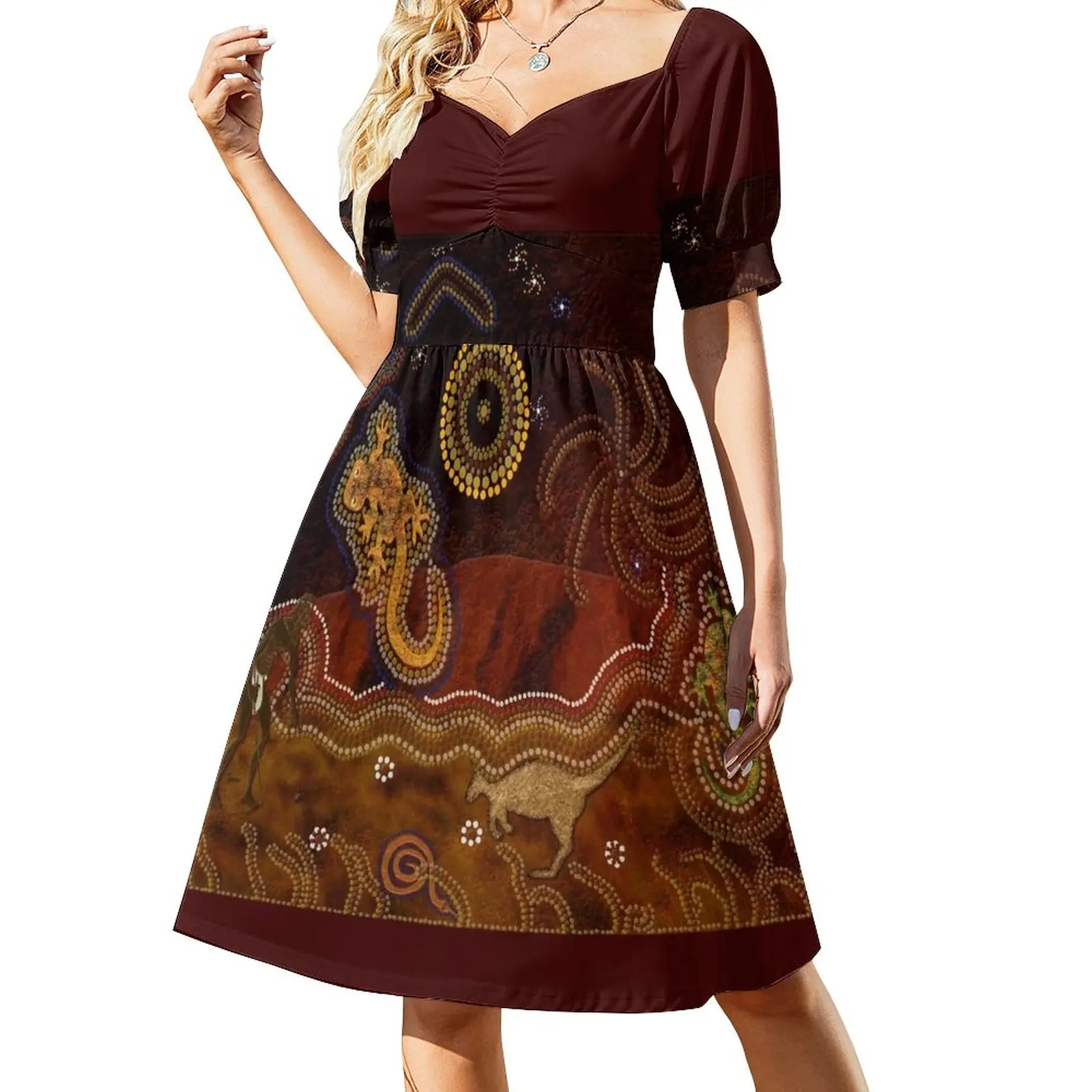 

Desert Heat (Australian Outback Art) Sleeveless Dress african dresses for woman luxury dress sexy dress