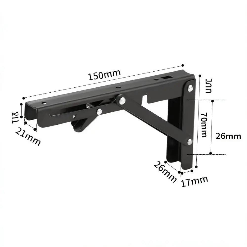 Metal Folding Triangle Bracket Wall Mounted Support For Heavy Duty Floating Shelf Utility Storage Rack Accessory