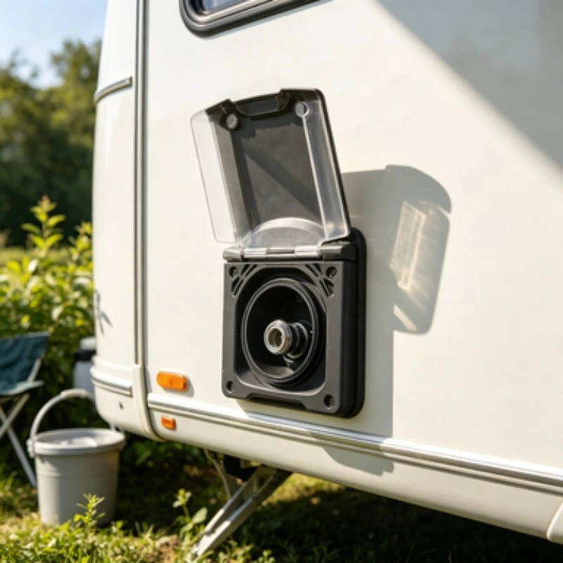 RV External Water Inlet Cap Waterproof Gravity Fill Port For Camper Van Trailer Exterior Modification