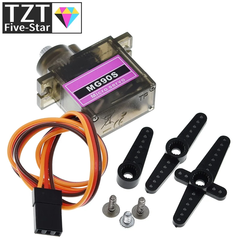 TZT  MG90S Metal gear Digital 9g Servo For Rc Helicopter plane boat car MG90 9G IN STOCK