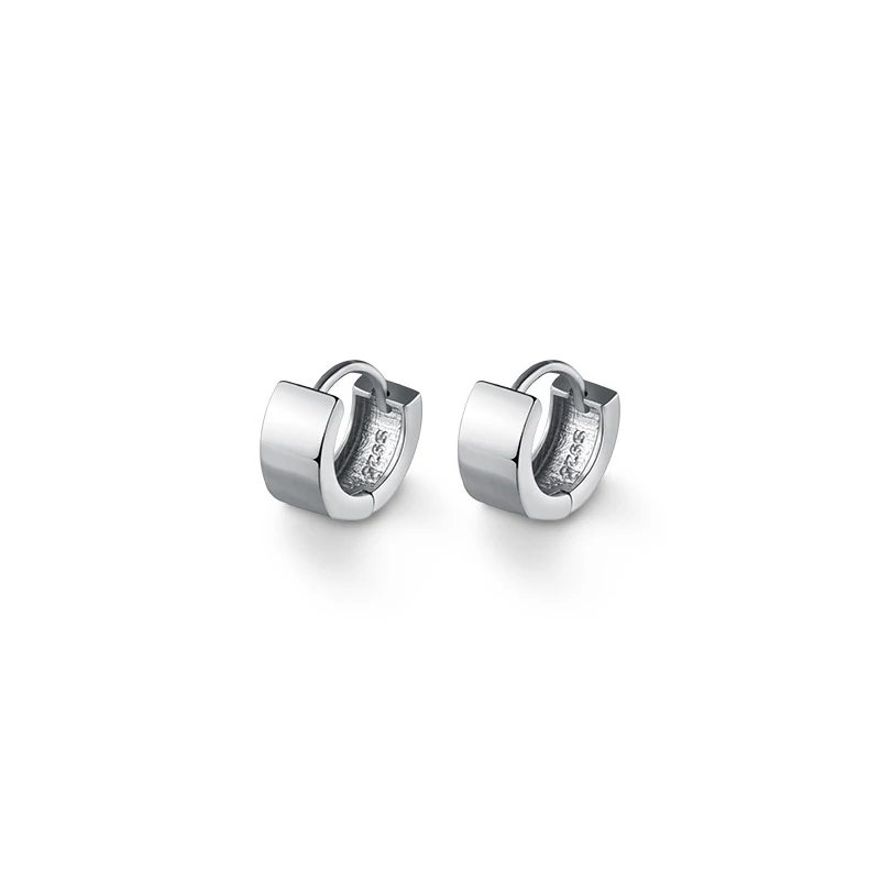 Modian Ear Hoops 925 Sterling Silver Luxury   Black Mature Hoop Earrings for Women Wedding Engagement Jewelry Gifts Accessories