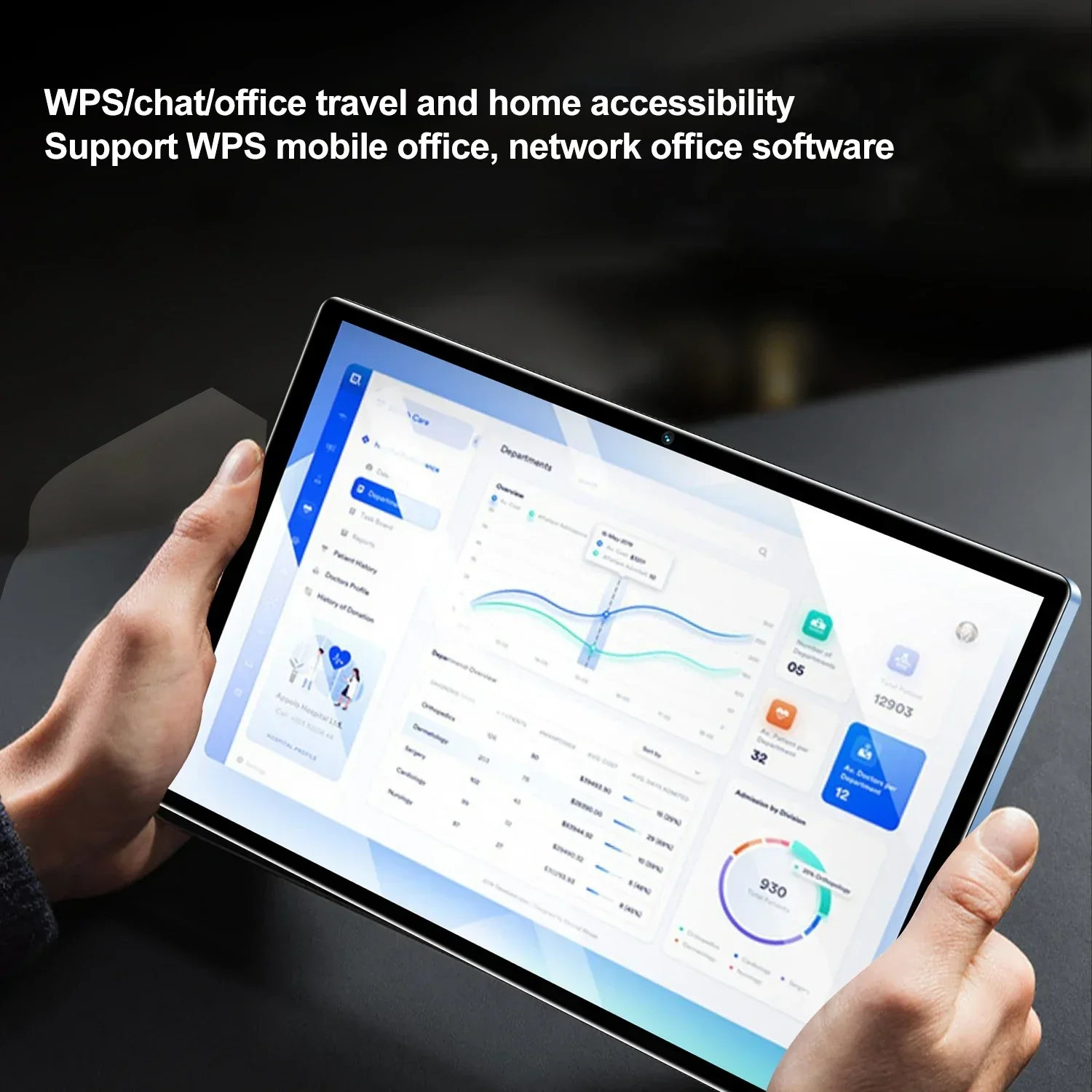 New 10.1 Inch Android 13 Tablet PC 8GB RAM 128GB ROM Octa-Core 1.5 GHz WiFi Bluetooth Tablet with Type-C Port