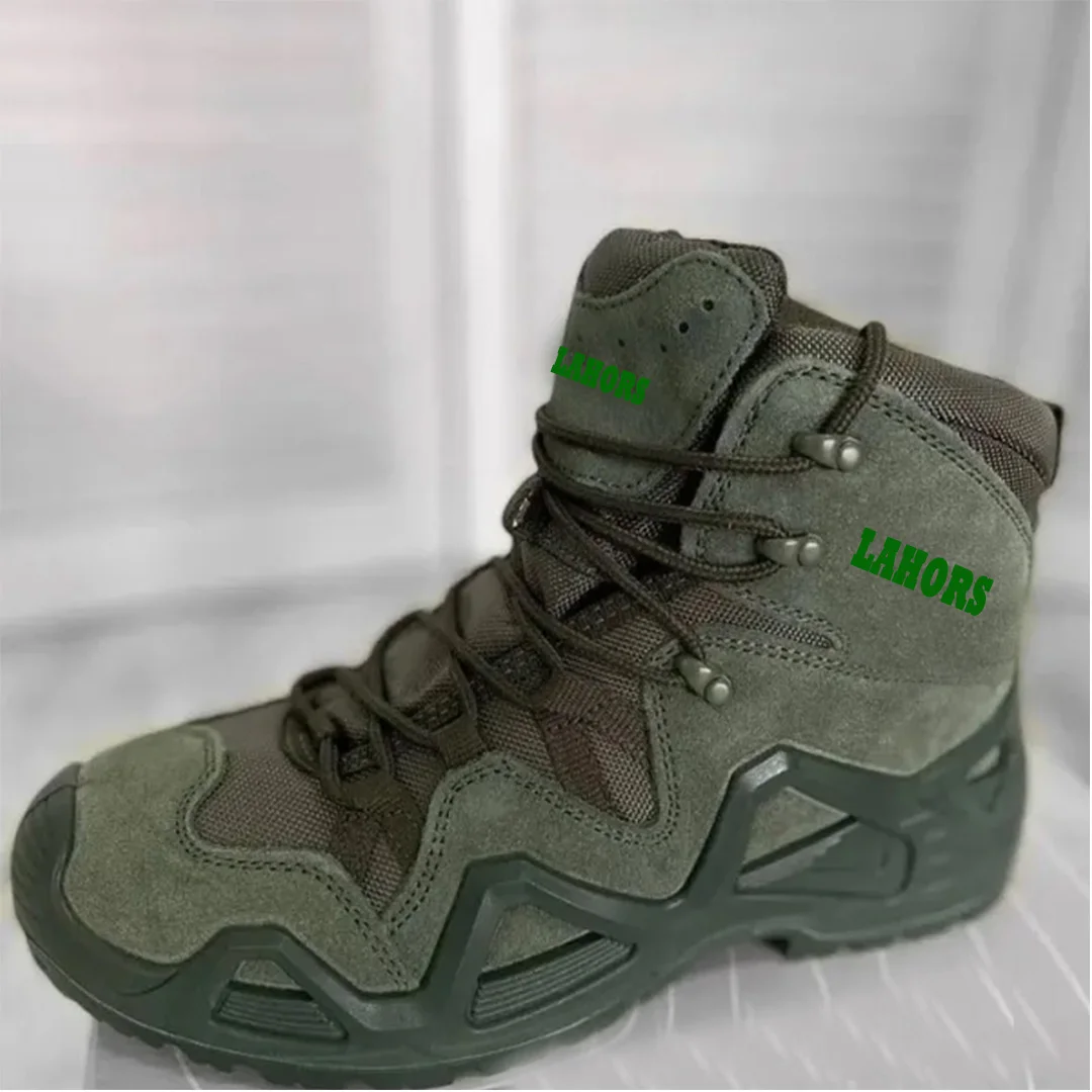 LAHORS-Botas tácticas de combate para Hombre, botines impermeables para exteriores, senderismo, escalada, Militar