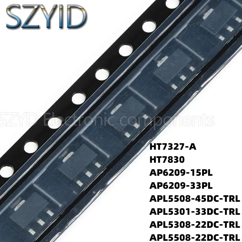 100PCS SOT89 HT7327-A HT7830 AP6209-15PL AP6209-33PL APL5508-45DC-TRL APL5301-33DC-TRL APL5308-22DC-TRL APL5508-22DC-TRL