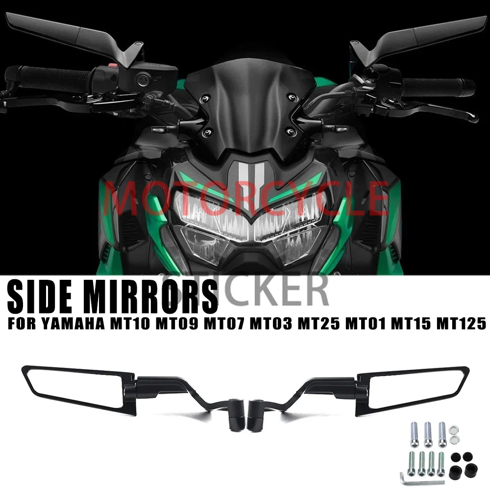 

Universal For Yamaha MT10 MT09 MT07 MT03 MT25 MT01 MT15 MT125 Motorcycle Mirror Wind Wing side Rearview Reversing mirror