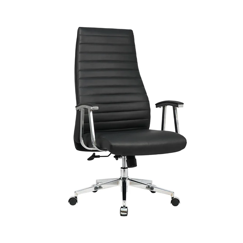 # Premium-Chefsessel mit Polyurethan-Ledersitzen, verstellbarer ergonomischer Stuhl für komfortables Arbeiten oder Besprechungen.