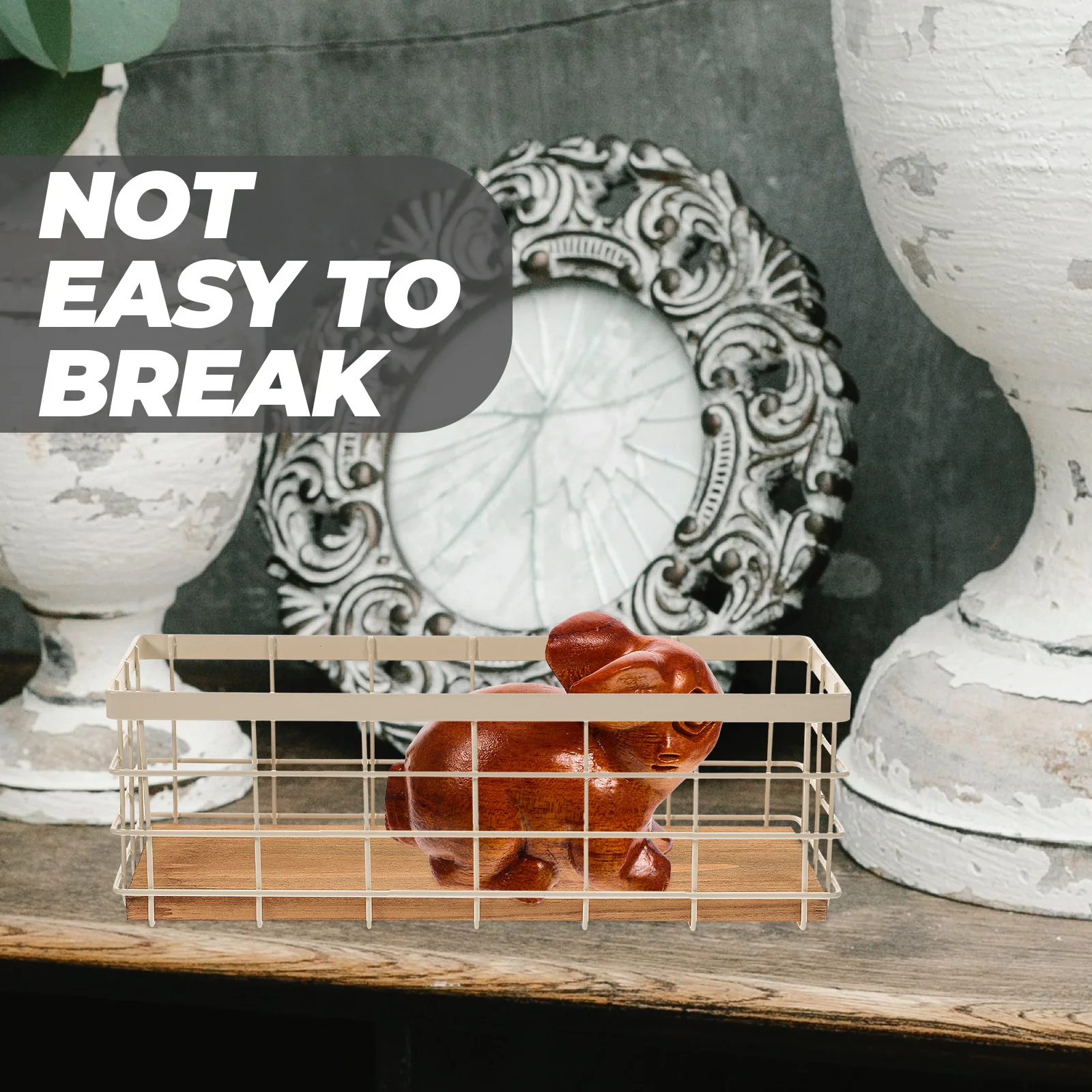 

Iron Wire Hanging Basket Large Capacity Desktop Storage Organizer Wall-Mounted Metal Basket for Sundries Home Storage Organizer