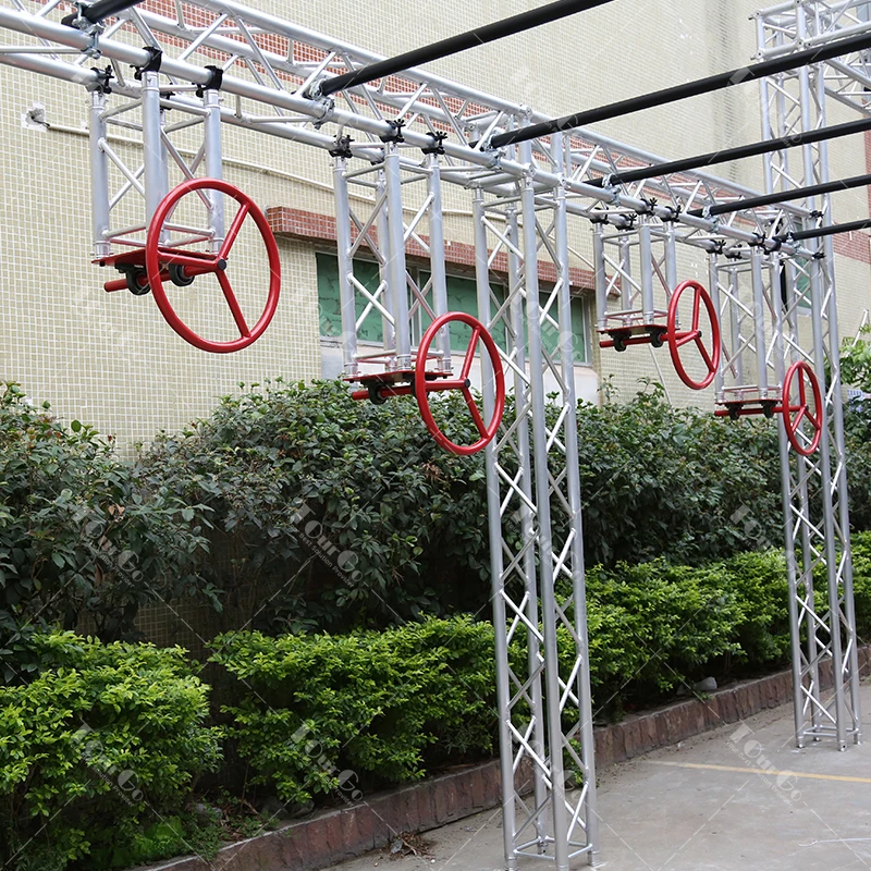 Rodas giratórias para ambientes internos e externos, obstáculos Ninja Warrior para adultos e crianças