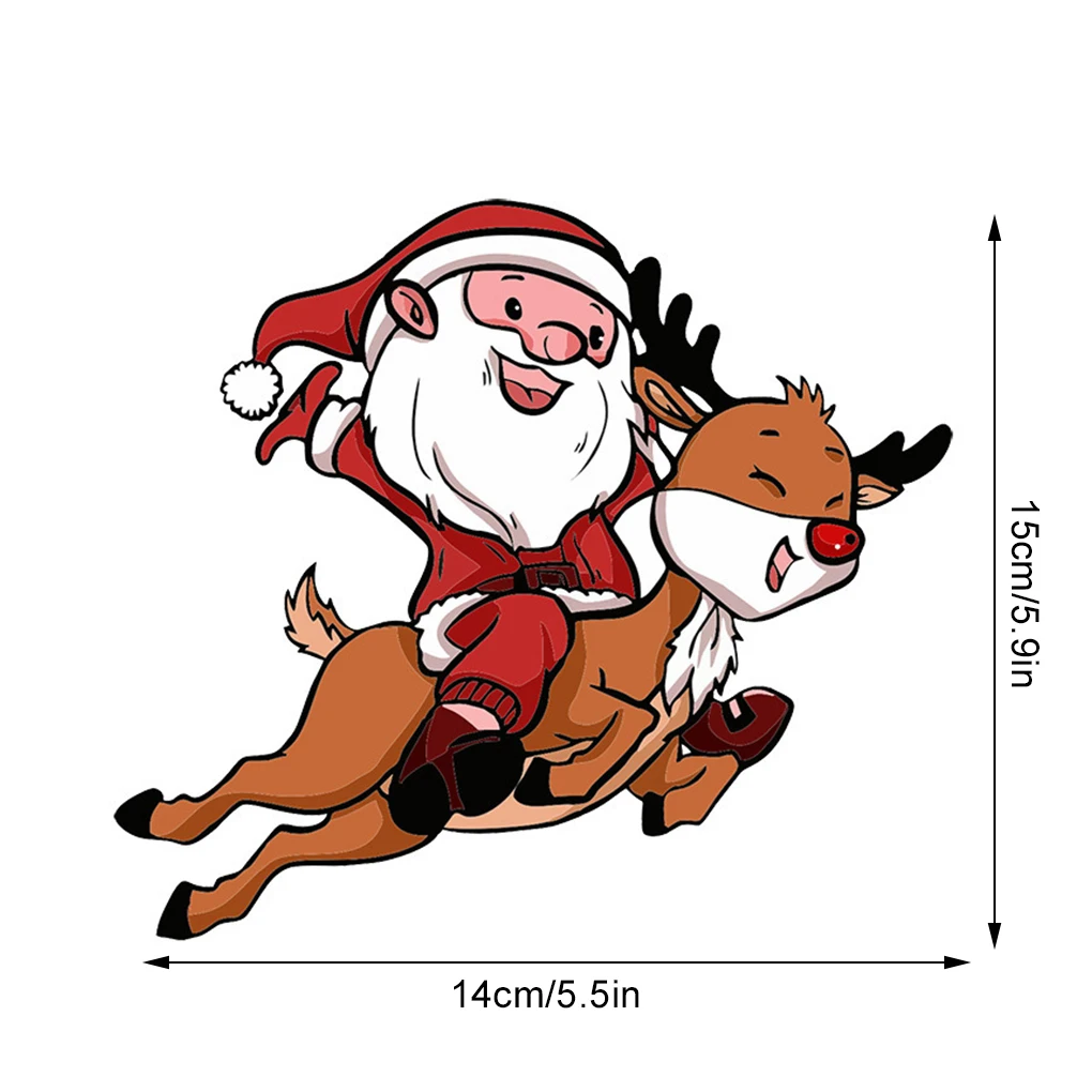 4PCS/SET Christmas Reindeer Cartoon Decal Sticker Car Sticker Sticker For Vehicle Body Glass Window