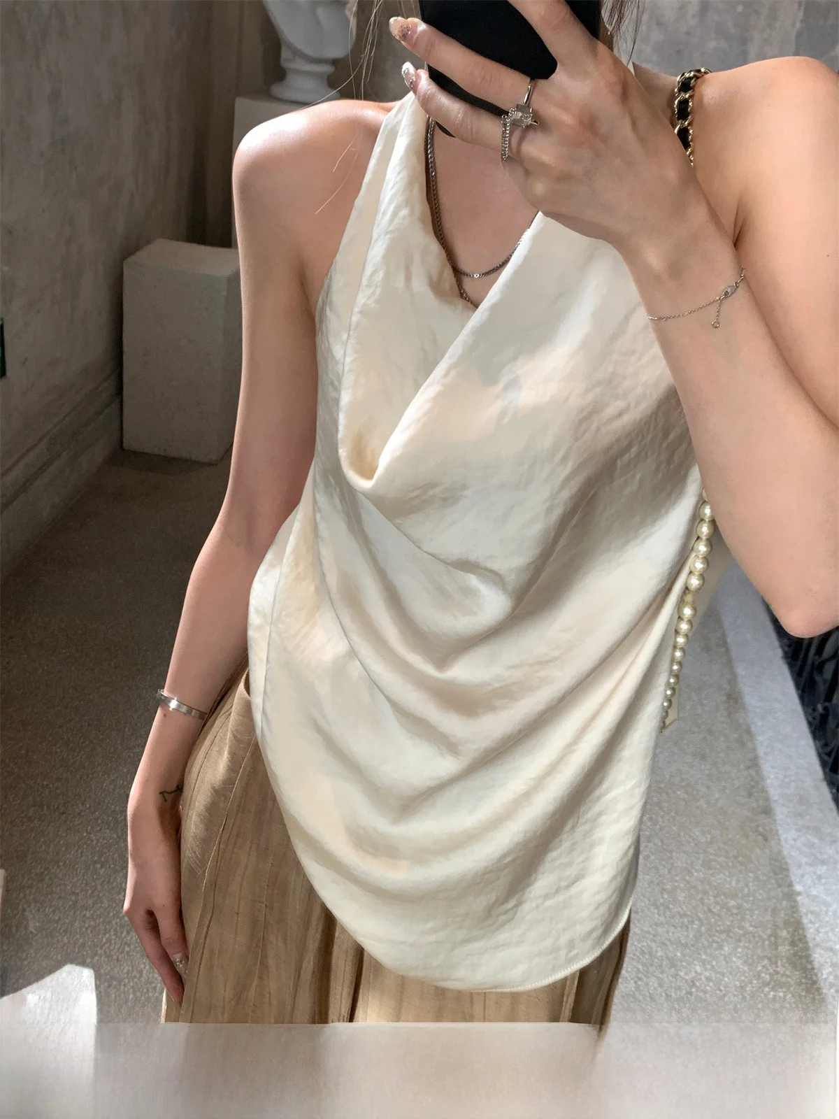 

GV Big Brother Summer Svel Bal Ne Hanging Vest Women's Casual Straight Cut Single Piece Spring 2024 Sle