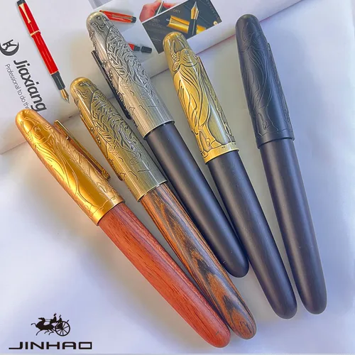 Imagen 2 del producto 1 Uds JINHAO 9056 pluma estilográfica pluma de madera, pluma de escritura de punta fina/media regalo