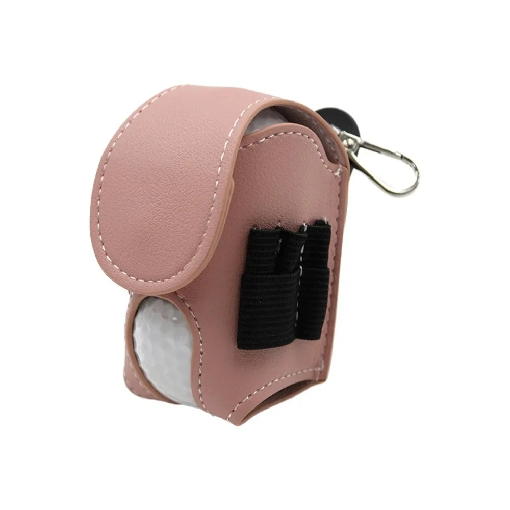 

Портативная сумка для гольф-мячей на пояс из искусственной кожи, мини-чехол для гольф-мячей, водонепроницаемая сумка-держатель для гольфа на пояс с металлической пряжкой