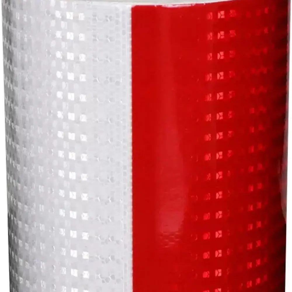 

Светоотражающая лента высокой видимости — флуоресцентные полоски для велосипедов, автомобилей, мотоциклов и дождевиков (красный и белый, 20 см x 50 м)