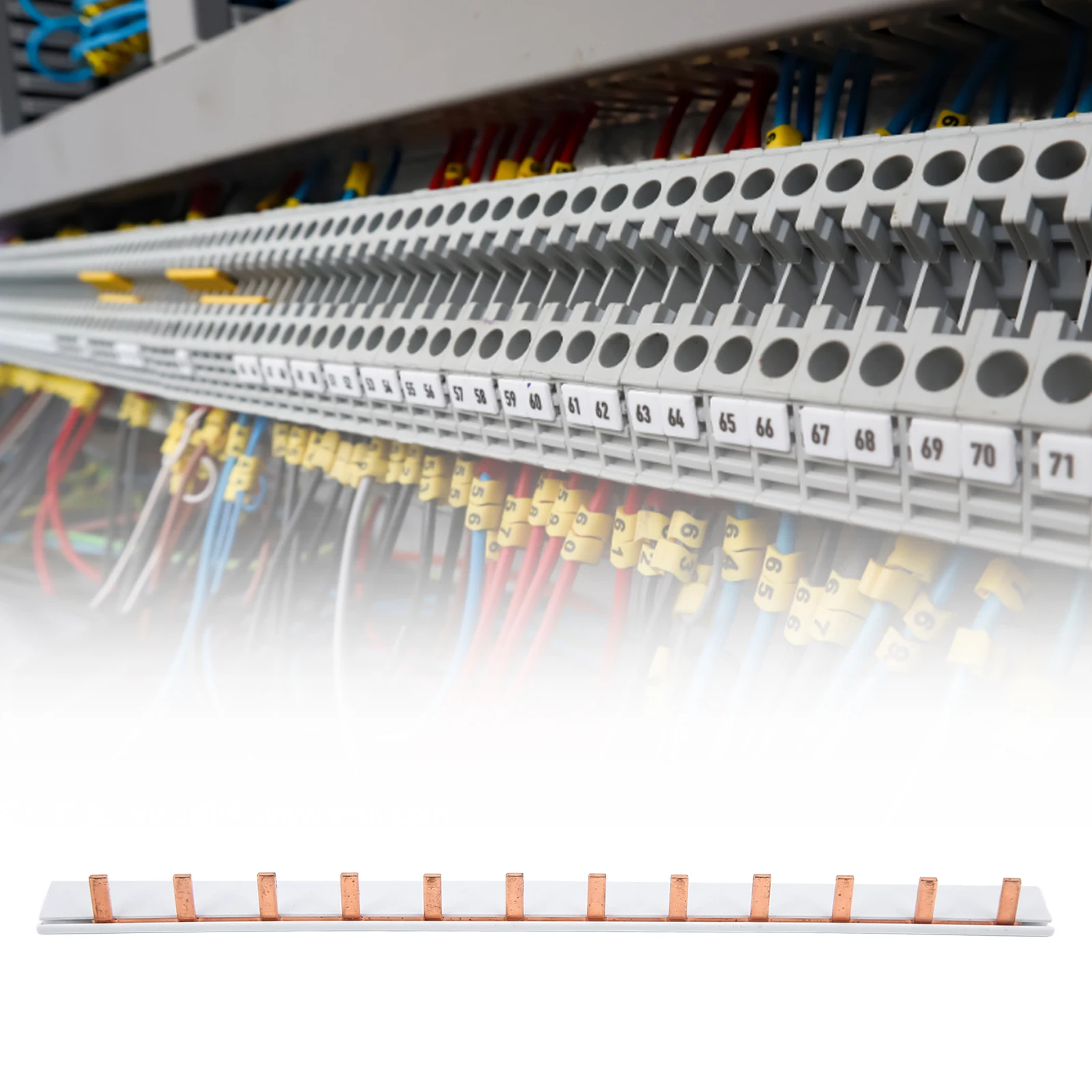 ZK40 Circuit Breaker Buss Bar Combing Terminal Block Pure Copper PVC for Schools Hospitals Hotels Home12 Channel