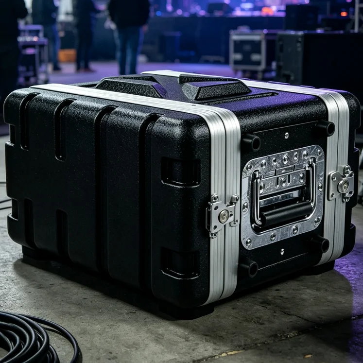 Portable ABS Shockproof Rack Flight Case, 210mm Depth 19 Inch Standard Cabinet, Protective Equipment Housing For Signal Receiver