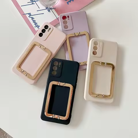 Star Same Style Square Stand Phone Case For Samsung Galaxy S24 S20 Plus S23 S22 Ultra S21 FE A54 A55 A52 A53 A33 A51 A13 Holder
