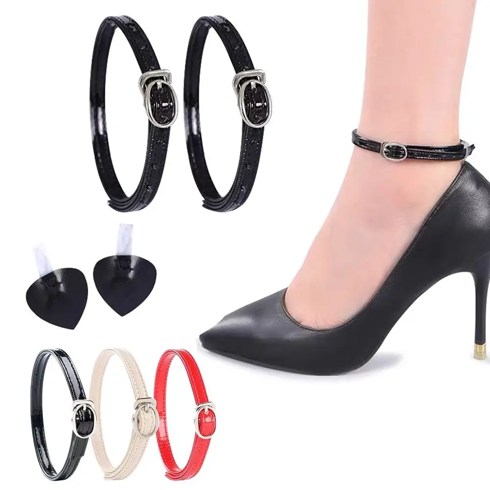 

Anti-skid Ankle Shoe Belt Bundle Laces Tie Straps Band Adjustable Shoe Belt Metal Tip High Heels Shoes Women Shoe Accessories