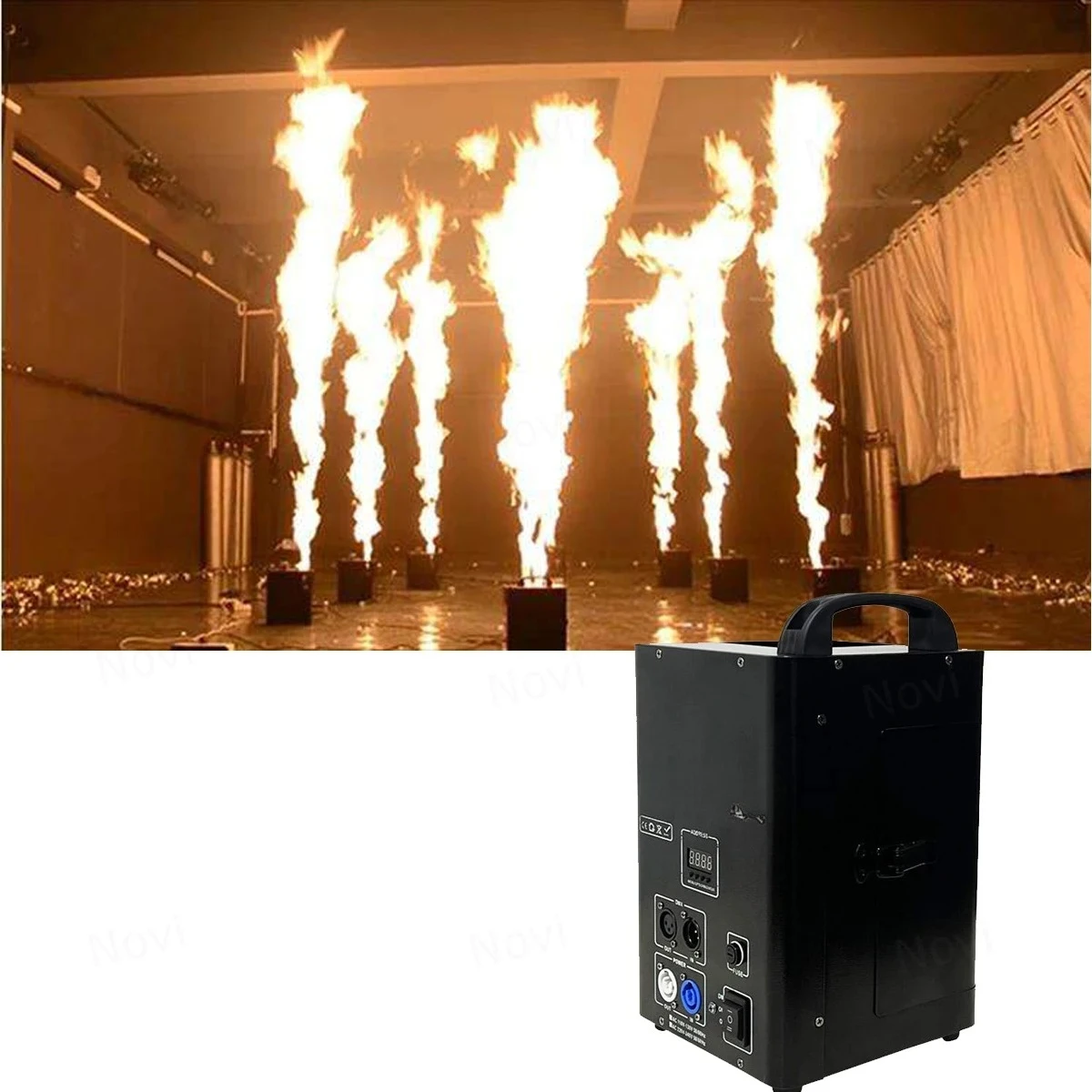

Stage Real Fire Spray Machine Single Nozzle Jet Flame Thrower with 512 Control for Wedding Theater Party Club Disco DJ