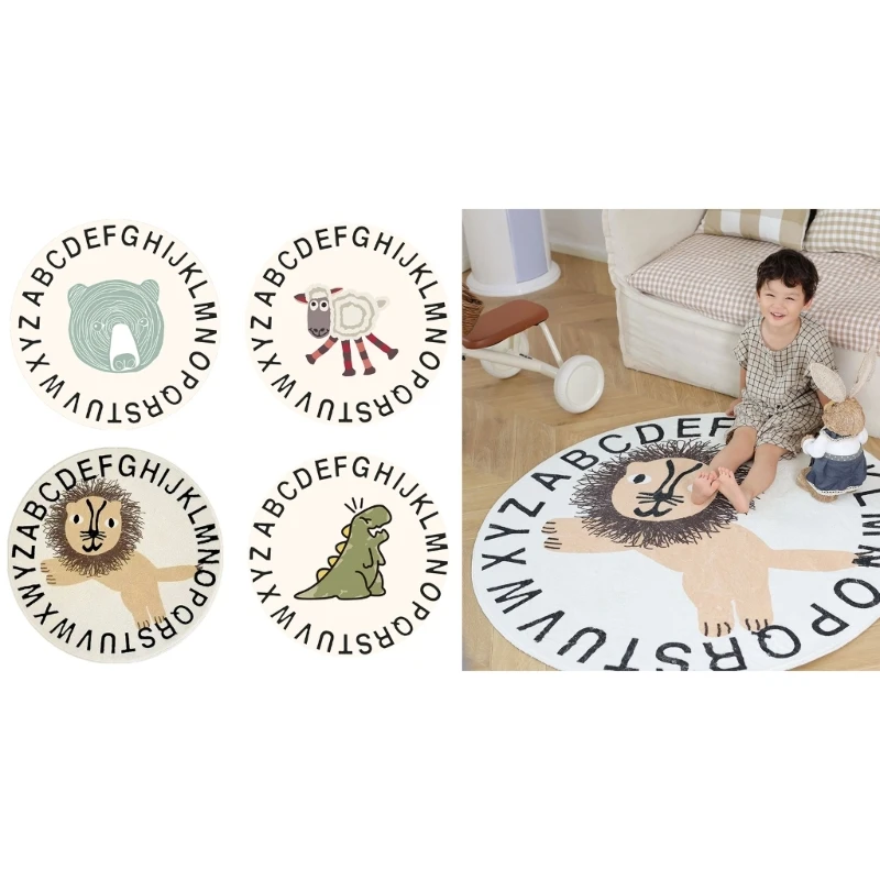 100cm Round Floor Mat Bedside Carpet Baby Living Room Play Mat Home Decorations