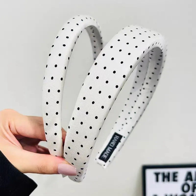 1/4 Stück Einfaches Schwarz-Weißes Gepunktetes Breites Haarband für Frauen, Elegantes Haarband für den Alltag, Modisches Haarband für Mädchen zum Gesichtwaschen – Detail 13