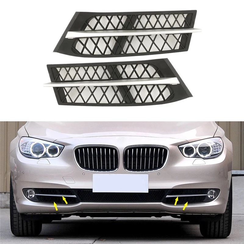 

Car L&R Front Bumper Side Opened Cover Grille Trim for BMW 5 Series F07 GT 2010-2013