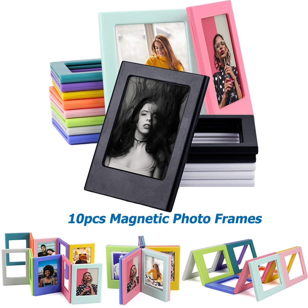 5-20PCS Assorted Color Free Combination Magnetic Photo Frame For Fujifilm Instax Mini Film Intax Mini 12 11Film Mini 8 7s 70 90