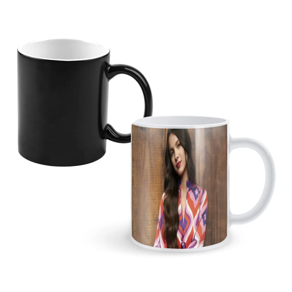 Singer Olivia Rodrigo One Piece Coffee Mugs And Mug Creative Color Change Tea Cup Ceramic Milk Cups Novelty Gifts