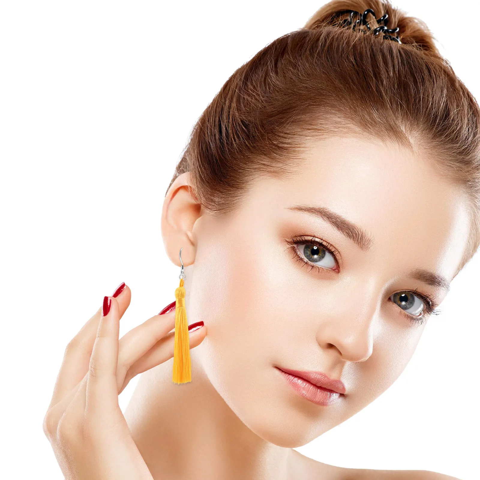 

20 шт. подвесок-кисточек из ледяного шелка, яркие цвета, длинные прямые, для изготовления серег, украшений, подарков, легкие