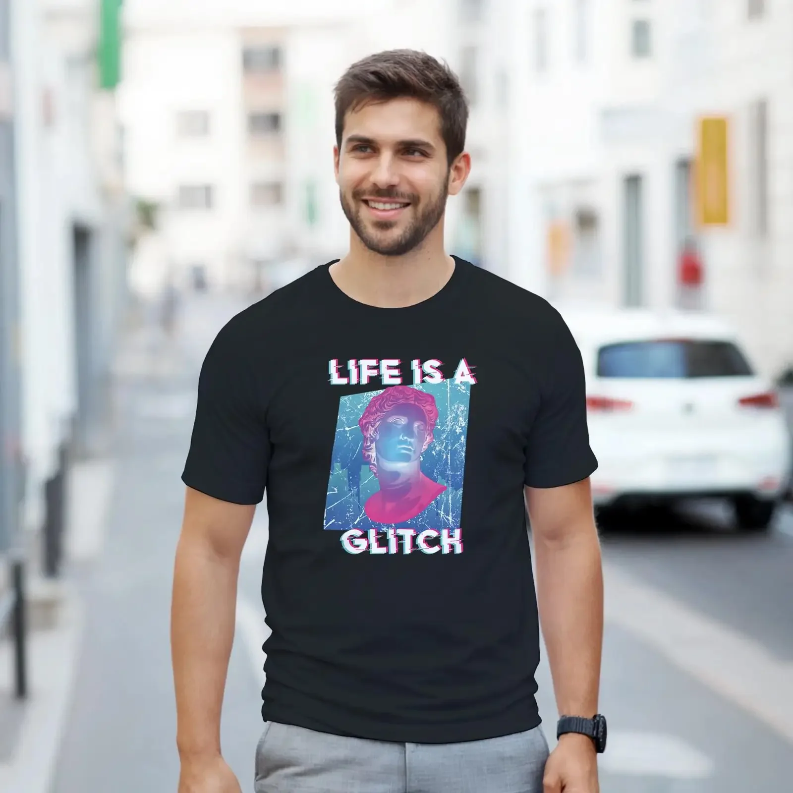 80er Jahre Retro Streetwear Vaporwave Vintage Ästhetisches T-Shirt Vintage Washed Grafikdesigner-Kleidung Weich Atmungsaktiv Vielseitig