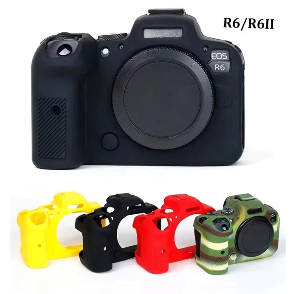 Silicone Protective Case for Canon EOS R6 Mark II R6II 2 Non-slip Grip Dustproof Scratchproof Soft Rubber Cover Skin Accessories