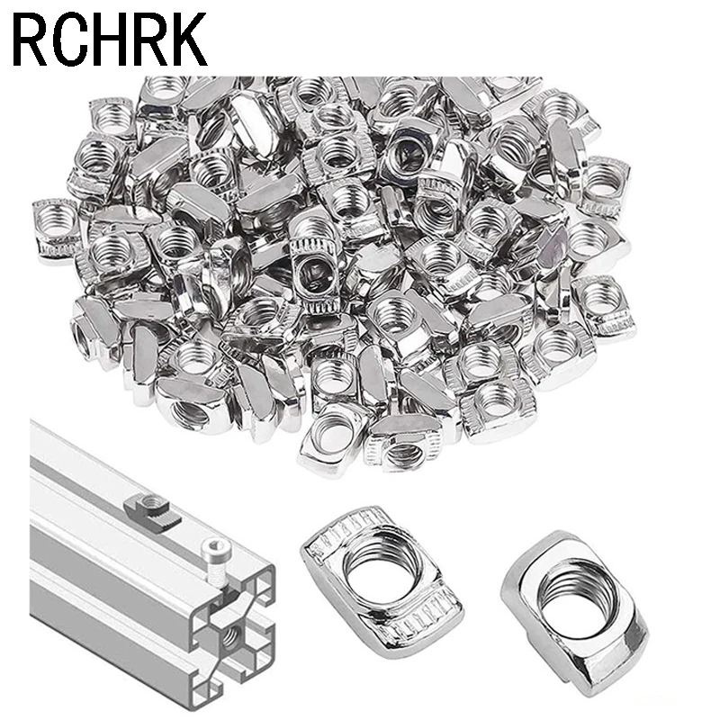 2020 3030 4040 T Nut M3 M4 M5 M6 M8 Slot T-nut Sliding Hammer Drop In Fasten Connector for EU 20 30 40 45Series Aluminum Profile