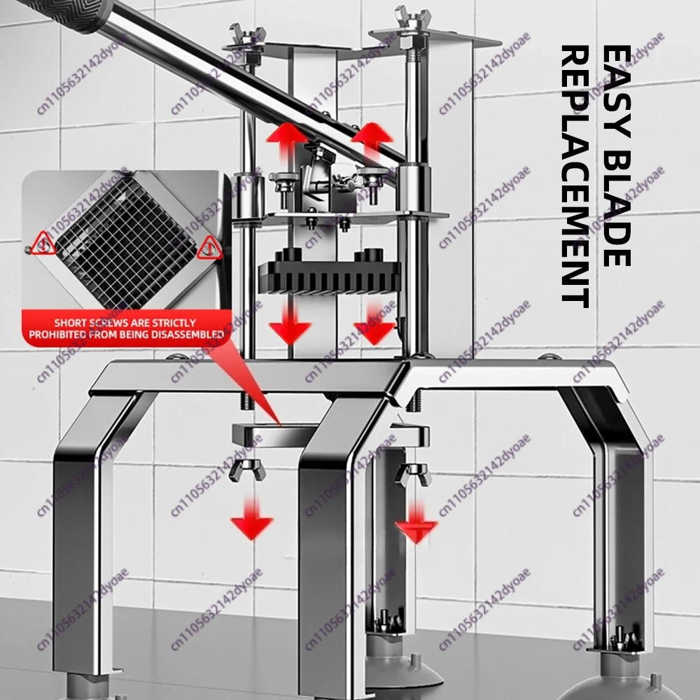 

Stainless Steel Potatoes Cucumbers Carrots Slicing Machine French Fry Cutter Kitchen Vegetable Cutting Tool