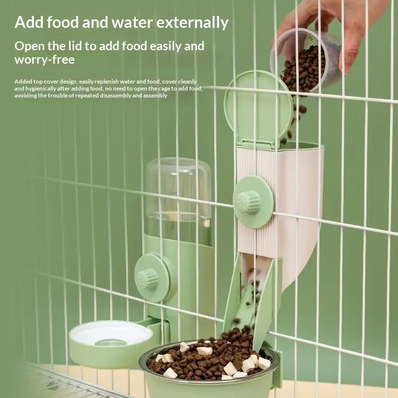 500ML Hängender Futter- und Wassernapf für Haustiere, Einfache Installation, Automatischer Futter- und Wassernapf für Tauben, Kaninchen und Kleintiere, Haustierprodukte – Detail 7