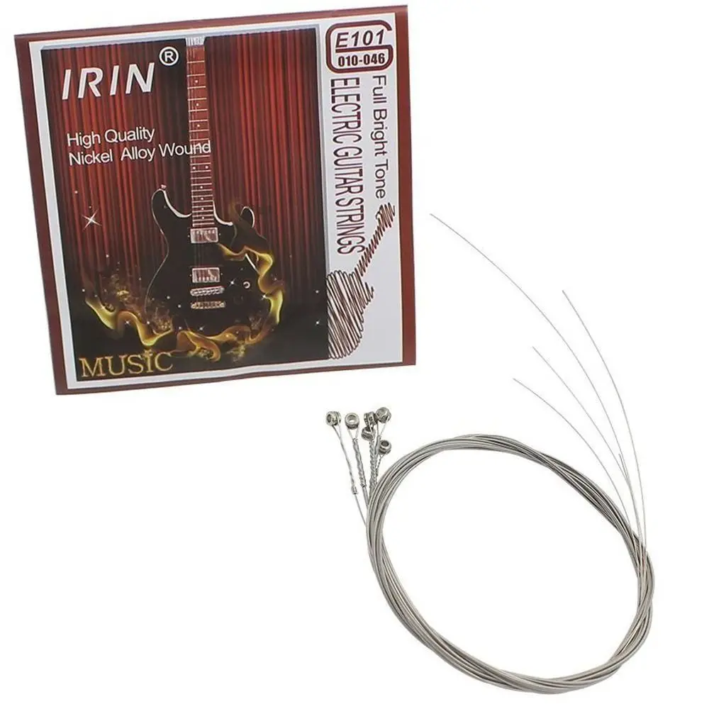 1 Set E101 IRIN Guitar Strings Nickel Alloy Good Sound Electric Guitar Strings Long Life Full Smooth Guitar Strings Guitarist