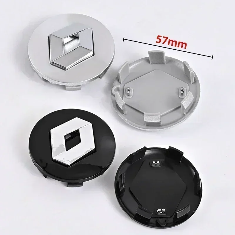 4PCS 57mm 60mm Car Tire Center Hub Cap Logo Sticker Rim Cap Badge For Renault Megane 2 3 Clio 4 Trafic Captur Emblems Kangoo view 3