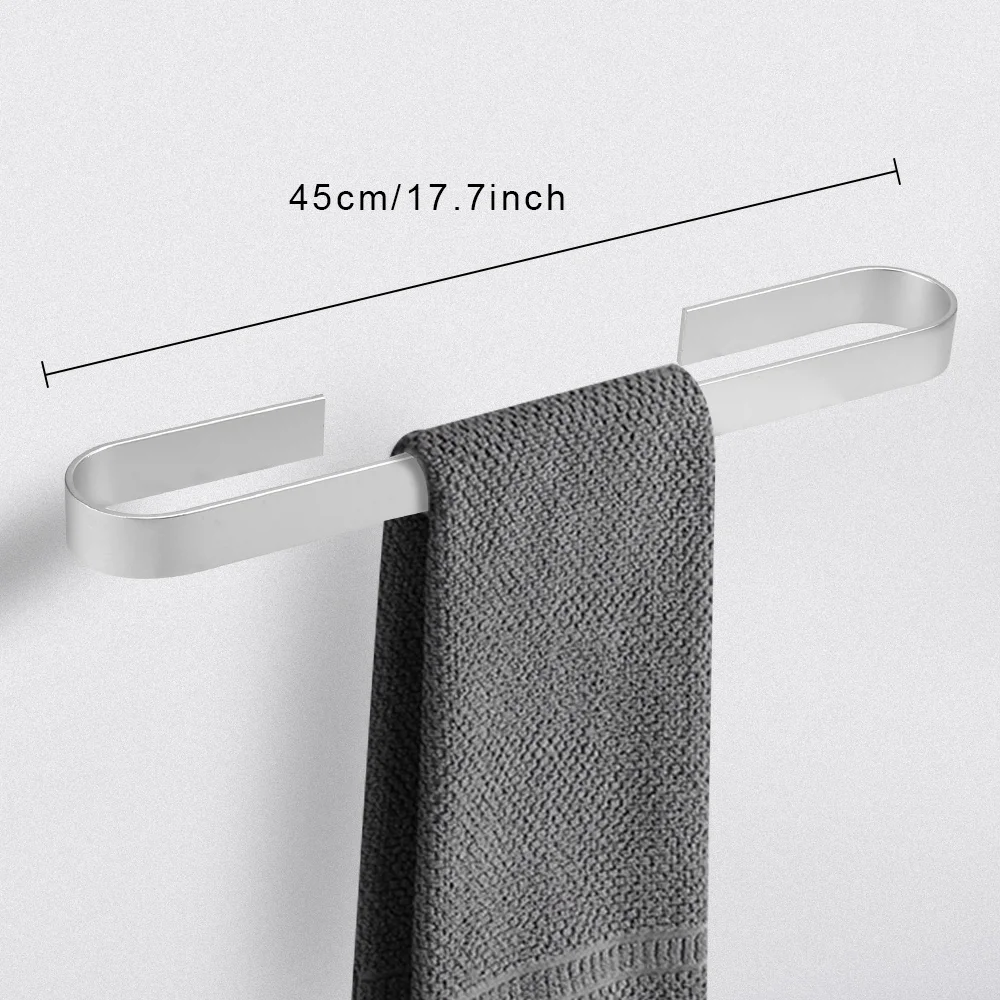 Towel Holder No drilling Wall Mounted Hanger Organizer Kitchen Storage Rack Space Aluminum Bathroom Towels Rack Hanger