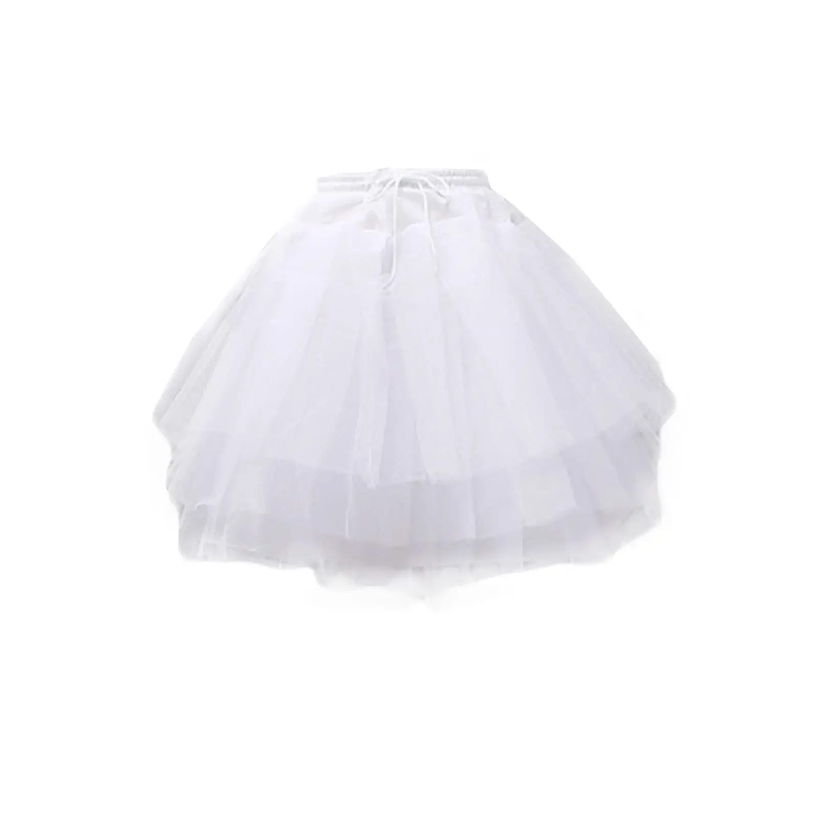 

Women Girl Hoopless Petticoat Crinoline 3 Layers Tutu Skirts Knee Length 2024