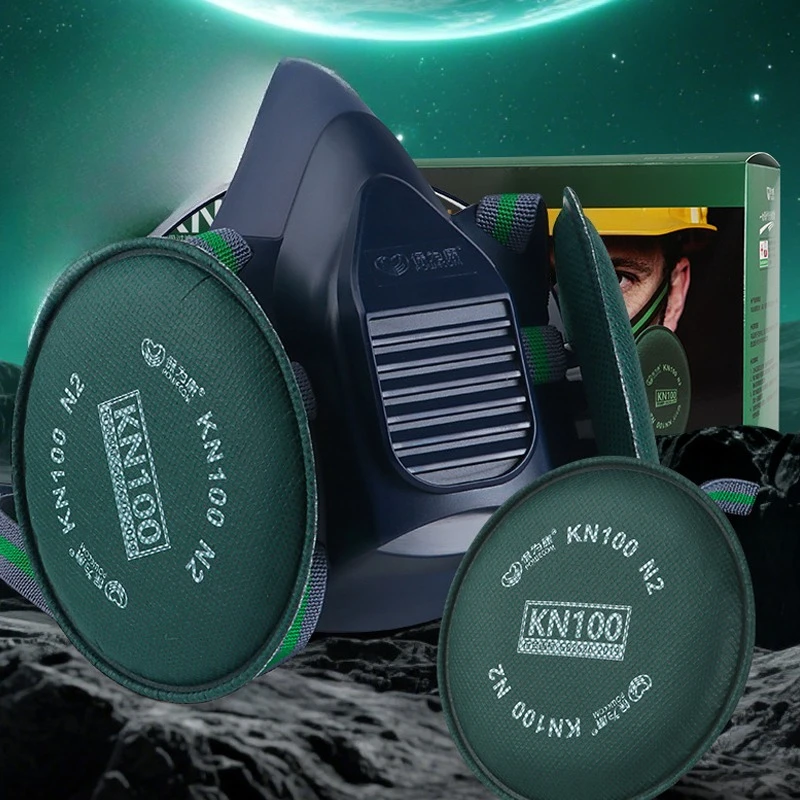 1 قطعة قناع الدخان والغبار الواقي الخارجي، مرشح مضاد للجسيمات، جهاز تنفس صناعي مقاوم للغبار لأداة الحماية الأمنية #2